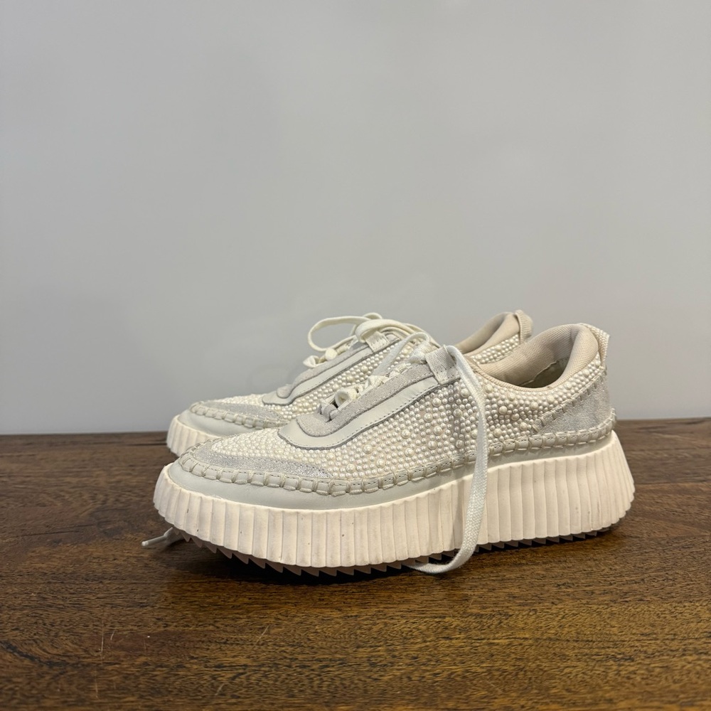 Dolce Vita Dolen Pearl Platform Sneakers in Vanilla Pearl - Picture 5 of 15